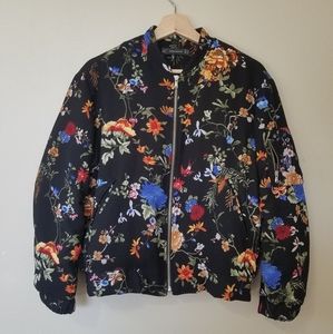 Floral bomber jacket